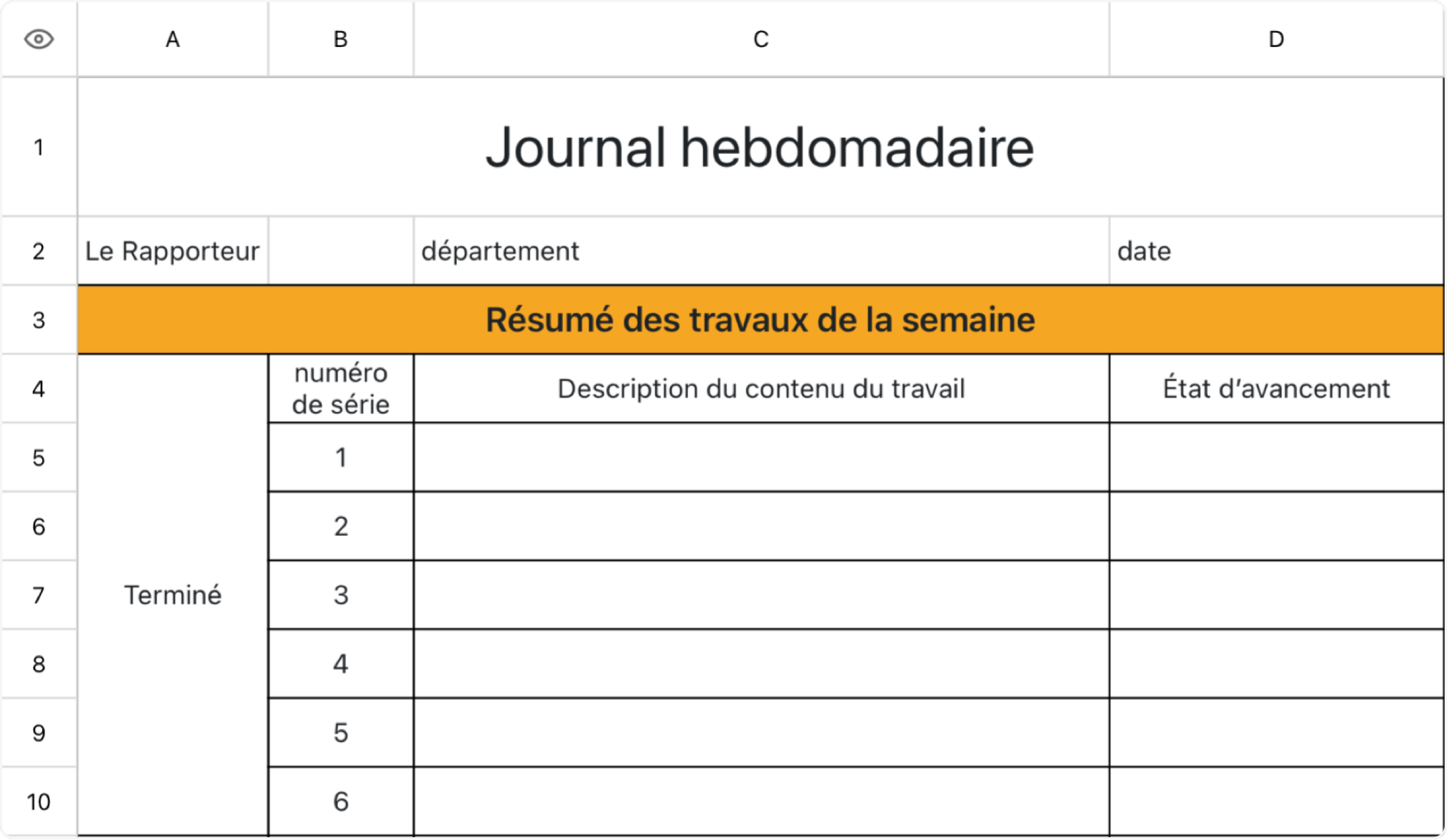 Semaine de travail 12